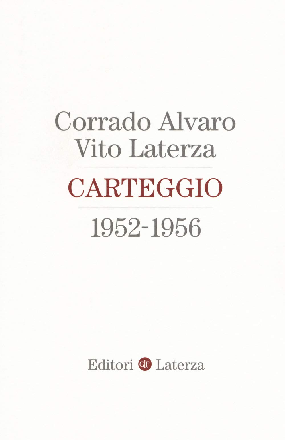 Carteggio 1952-1956 Book Cover